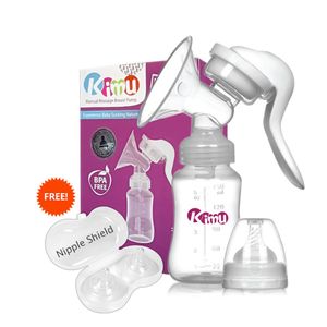 KIMU Manual Breast Pump with Free 2 Pcs Silicone Breastfeeding Nipple